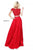 Sherri Hill - 50802 Two Piece Beaded A-Line Evening Gown In Red