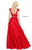 Sherri Hill - 50802 Two Piece Beaded A-Line Evening Gown In Red