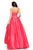 Sherri Hill - 50812 Strapless A Line Satin Dress with Beaded Pockets In Red and Pink