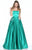 Sherri Hill - 50812 Strapless A Line Satin Dress with Beaded Pockets In Green
