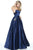 Sherri Hill - 50812 Strapless A Line Satin Dress with Beaded Pockets In Blue