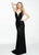 Sherri Hill - 50860 Fully Beaded Deep V-neck Sheath Dress In Black