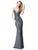 Sherri Hill - 50860 Fully Beaded Deep V-neck Sheath Dress In Gray