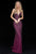 Sherri Hill - 50860 Fully Beaded Deep V-neck Sheath Dress In Purple