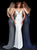Sherri Hill - 50860 Fully Beaded Deep V-neck Sheath Dress In Silver