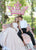 Sherri Hill - 50864 Strapless Trailing Foliage Ballgown In Neutral and White