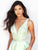 Sherri Hill - 50964 Embellished Deep V-Neck A-Line Gown In Green