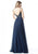 Sherri Hill - 51009 Beaded V- Neckline A Line Chiffon Dress In Blue