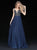 Sherri Hill - 51009 Beaded V- Neckline A Line Chiffon Dress In Blue