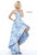 Sherri Hill - 51097 Strapless Printed High Low A-line Dress In Blue and Print