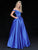 Sherri Hill - 51124 Long A Line Dress with Crystal Encrusted Belt In Blue