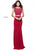 Sherri Hill - 51125 Beaded Two Piece Scoop Long Dress In Red