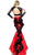 Sherri Hill - 51169 Two Piece Lace Long Sleeve Mermaid Dress In Black and Red