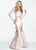 Sherri Hill - 51169 Two Piece Lace Long Sleeve Mermaid Dress In Pink