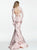 Sherri Hill - 51169 Two Piece Lace Long Sleeve Mermaid Dress In Pink