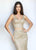 Sherri Hill - 51192 Two-Piece Metallic Lace Mermaid Dress In Gold