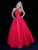 Sherri Hill - 51242 Beaded Halter Bodice Taffeta Ballgown In Red