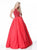 Sherri Hill - 51242 Beaded Halter Bodice Taffeta Ballgown In Red
