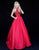 Sherri Hill - 51242 Beaded Halter Bodice Taffeta Ballgown In Red