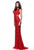 Sherri Hill - 51245 Beaded Plunging V-Neck Long Dress In Red