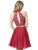 Sherri Hill - 51297 Beaded High Halter Two Piece Short Dress In Red