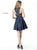 Sherri Hill - 51302 Short Beaded Full Figured Halter Dress In Blue