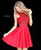 Sherri Hill - 51302 Short Beaded Full Figured Halter Dress In Red