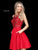 Sherri Hill - 51302 Short Beaded Full Figured Halter Dress In Red