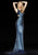 Sherri Hill - 51364 Beaded Plunging V-neck Sheath Dress In Blue