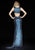 Sherri Hill - 51364 Beaded Plunging V-neck Sheath Dress In Blue