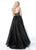 Sherri Hill - 51376 Long Embellished Fitted Dress With Overskirt In Black and Gray