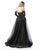 Sherri Hill - 51384 Strapless Embroidered Sheath Dress With Overskirt In Black