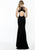 Sherri Hill - 51413 Halter Neck Jersey Fitted Dress In Black