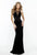 Sherri Hill - 51413 Halter Neck Jersey Fitted Dress In Black