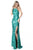 Sherri Hill - 51430 Sequined Halter Trumpet Dress With Train In Green