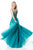Sherri Hill - 51438 Strapless Beaded Bodice A-Line Dress In Blue and Green