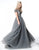 Sherri Hill - 51450 Embellished Off-Shoulder Ballgown In Gray
