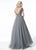 Sherri Hill - 51450 Embellished Off-Shoulder Ballgown In Gray