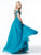 Sherri Hill - 51450 Embellished Off-Shoulder Ballgown In Blue and Green