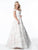 Sherri Hill - 51451 Beaded Off-Shoulder A Line Evening Dress In White and Neutral