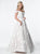 Sherri Hill - 51451 Beaded Off-Shoulder A Line Evening Dress In White and Neutral