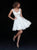 Sherri Hill - 51521 Short Sweetheart Metallic Lace A Line Dress In Silver