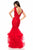 Sherri Hill - 51564 Beaded Lace Tiered Trumpet Dress In Red