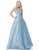 Sherri Hill - 51572 Strapless Sweetheart Lace Evening Dress In Blue