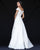 Sherri Hill - 51573 Off-Shoulder Cap Sleeve Lace Long Dress In Silver