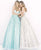 Sherri Hill - 51574 Bead Appliqued Strapless Lace Ballgown In Blue and Neutral