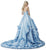 Sherri Hill - 51578 Long Plunging Sweetheart Ruffled Ballgown In Blue