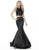 Sherri Hill - 51585 Two Piece Mermaid Dress with Sweep Train In Black