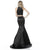 Sherri Hill - 51585 Two Piece Mermaid Dress with Sweep Train In Black