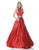 Sherri Hill - 51587 Two Piece A Line Dress with Beaded Pockets In Red